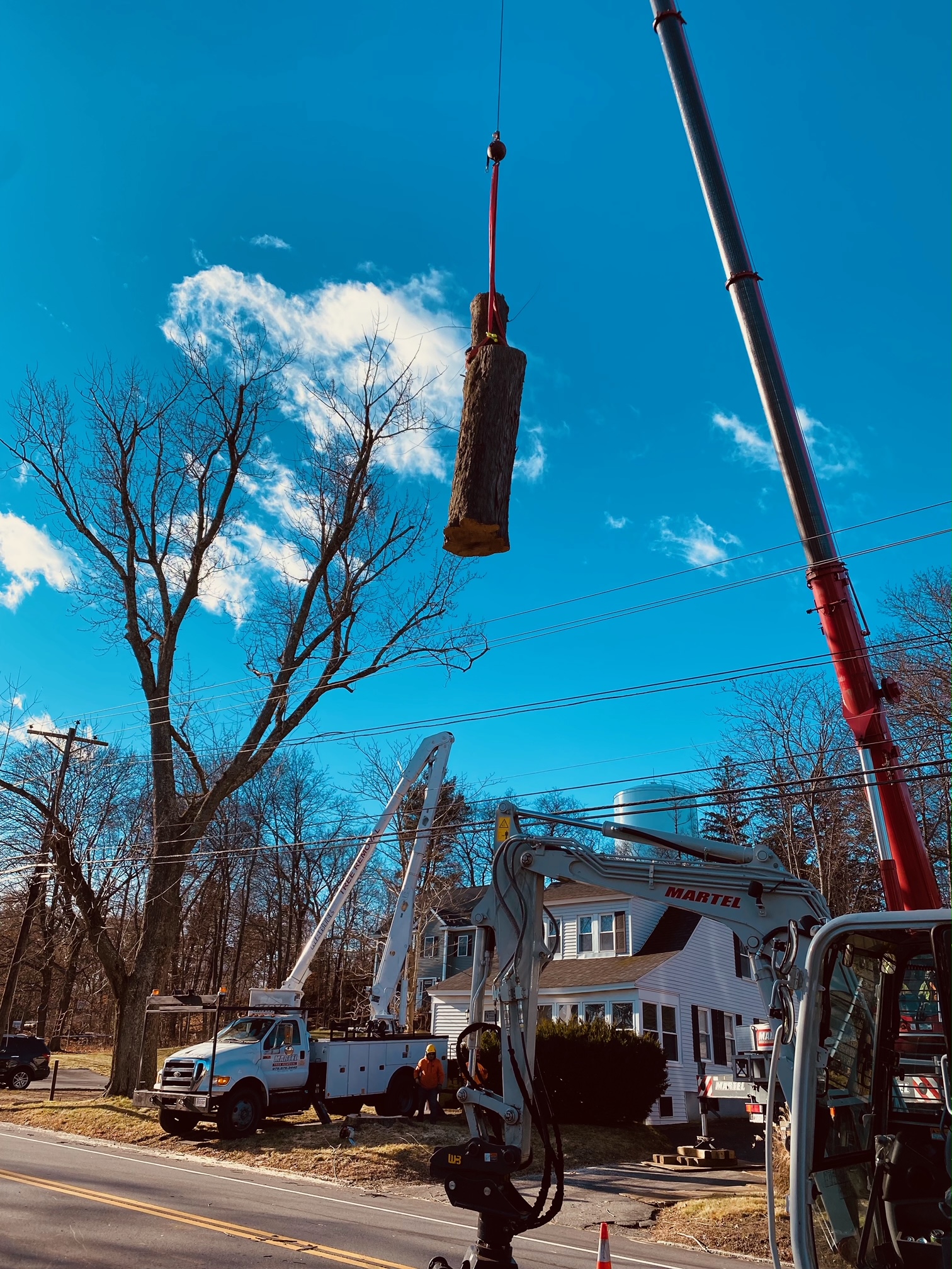 Tree Removal and Crane Rental in Tewksbury and Chelmsford, MA.