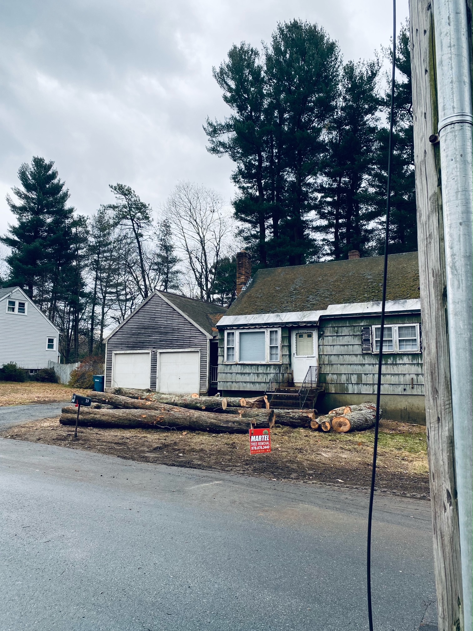 Tree Removal and Crane Rental in Tewksbury and Chelmsford, MA.