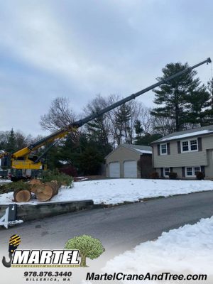 Martel Crane Service & Tree Removal in Billerica, Massachusetts.