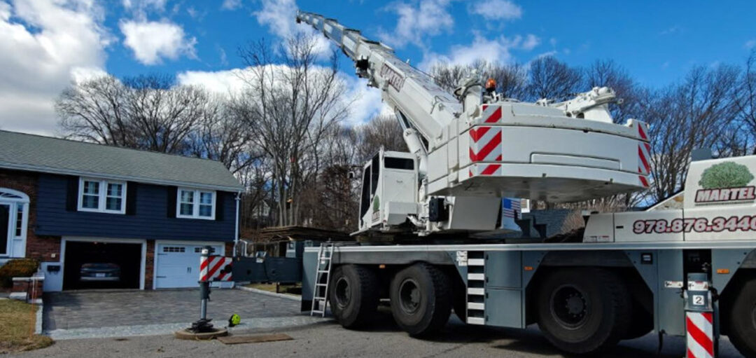 Crane Service and Tree Removal in Billerica, MA.