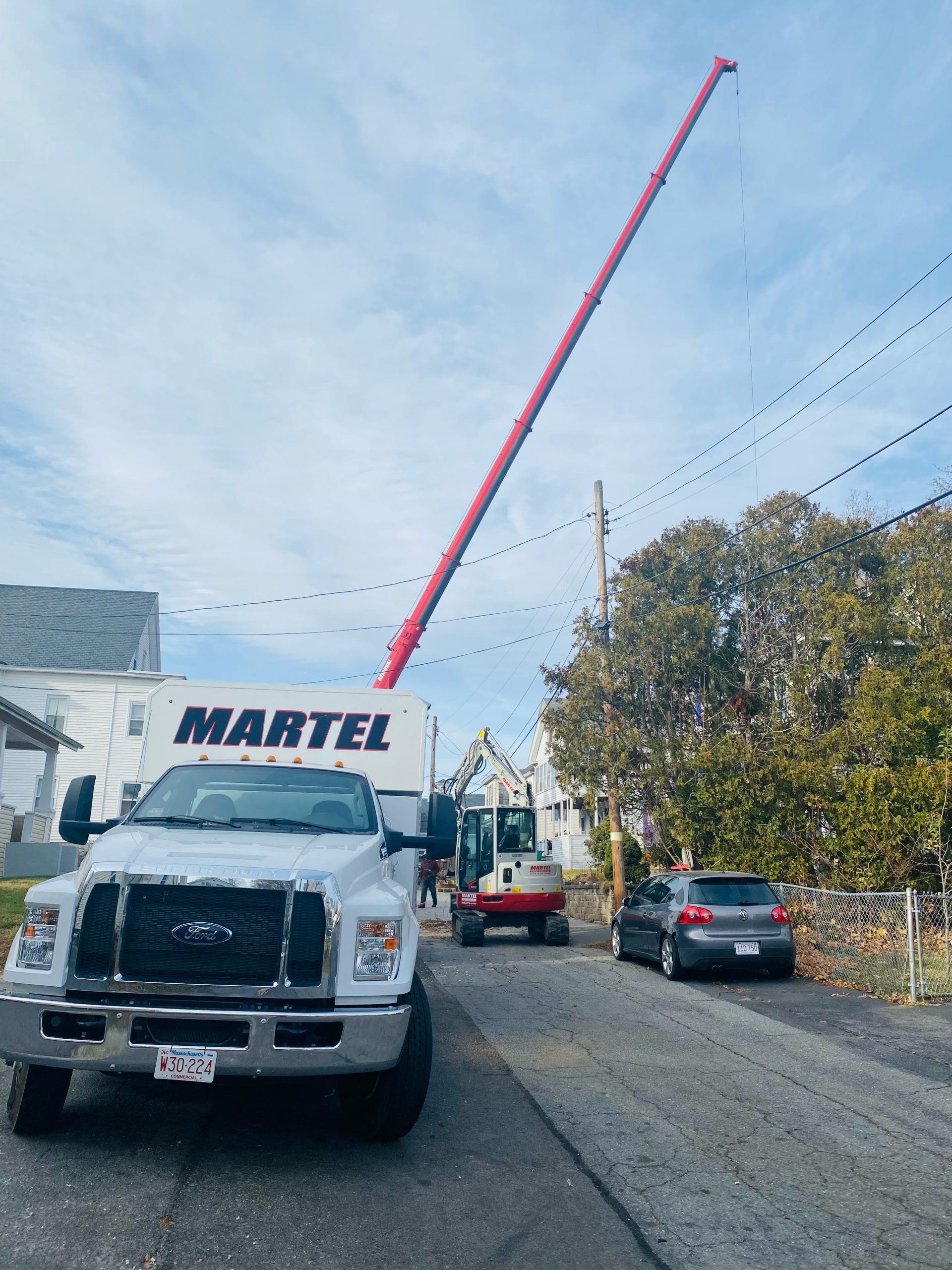 Tree Removal and Crane Service in Lowell, MA.