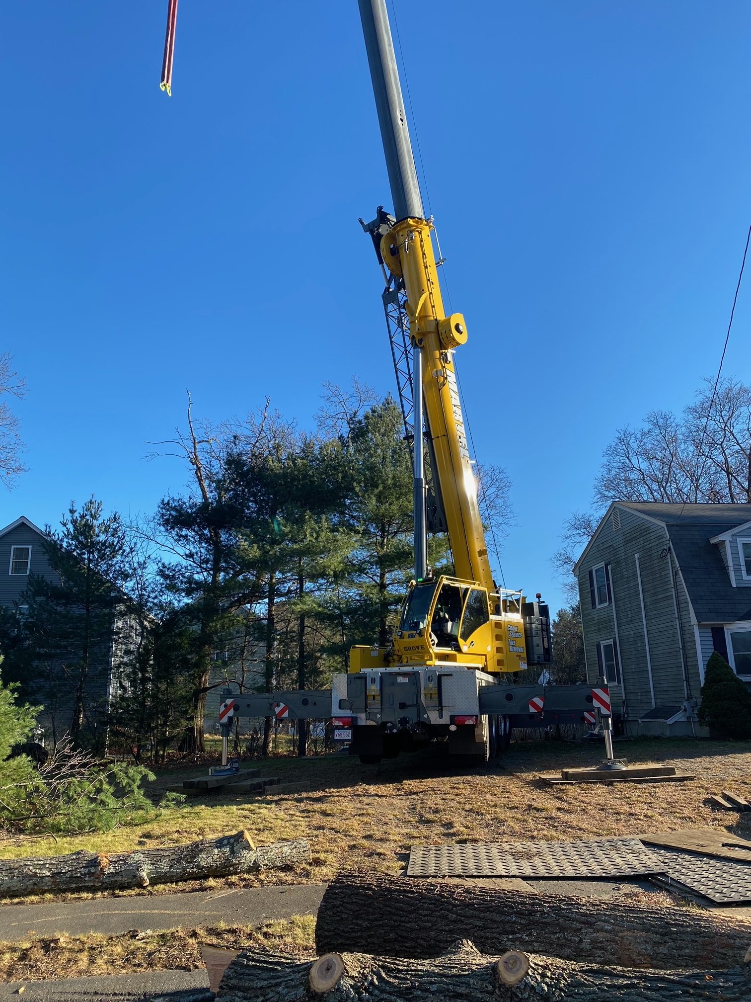 Tree Removal and Crane Rental in Billerica, MA.